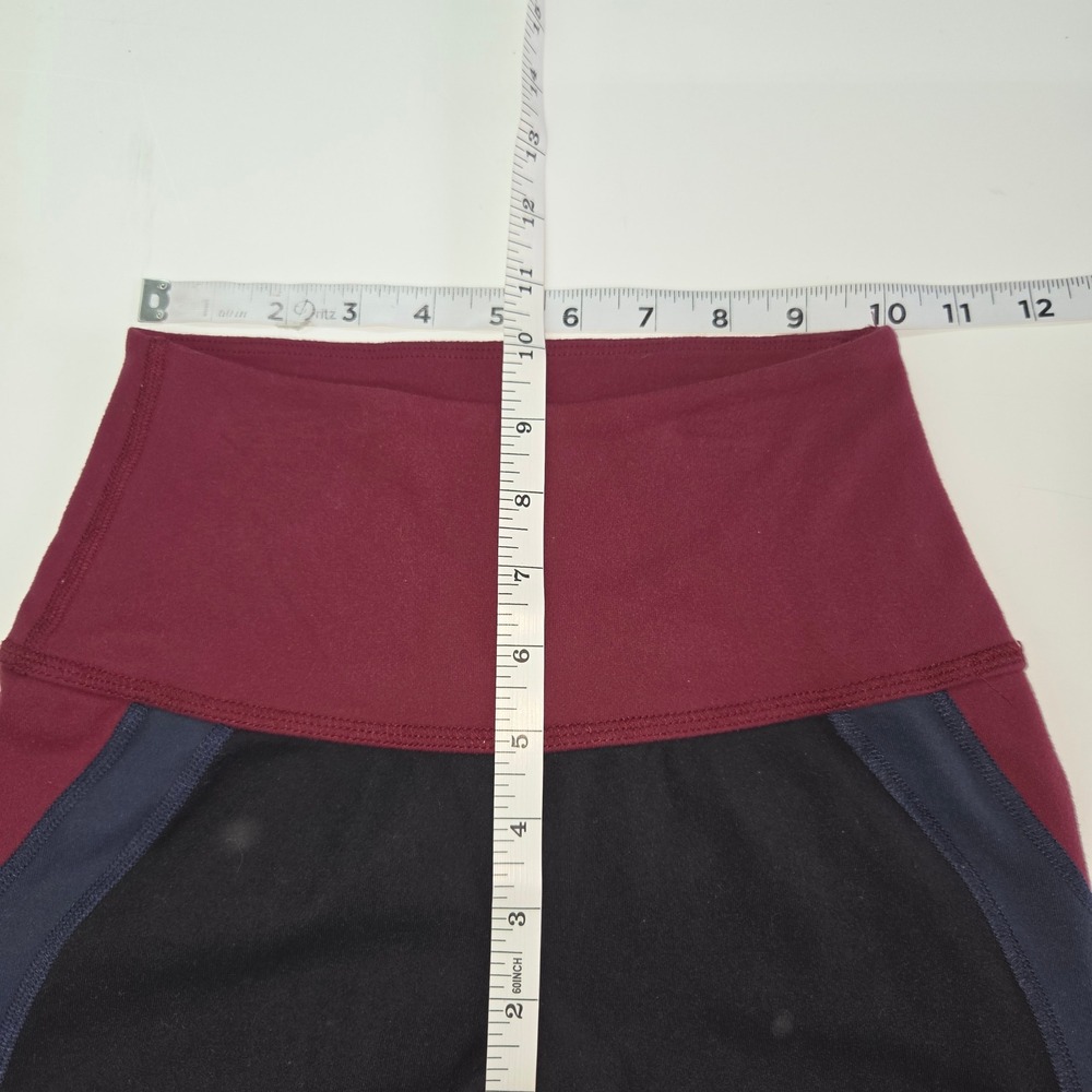 Beyond Yoga Leggings Womens XS Burgundy Black Colorblock High Waisted SP3401 - Picture 7 of 10